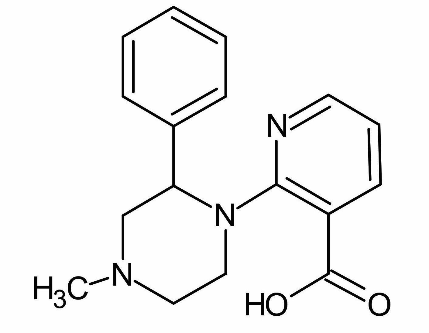 1-(3-Carboxypyridyl-2)-2-phenyl-4-methylpiperazine-(HMA)